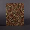 Brown paisley octavo Coptic bound journal front cover